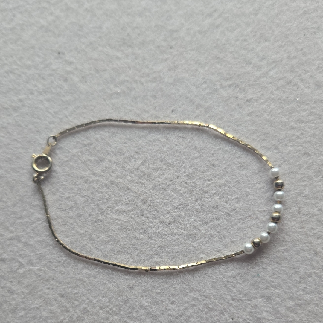 Vintage Goldtone Pearl Bracelet 7